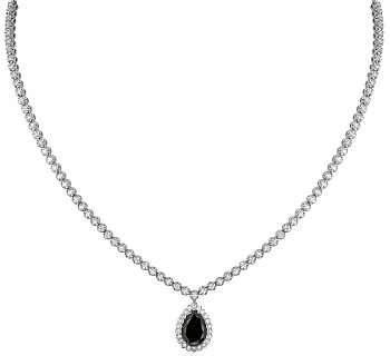 Колье черный бриллиант 